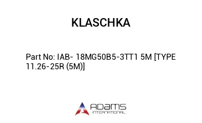 IAB- 18MG50B5-3TT1 5M [TYPE 11.26-25R (5M)]